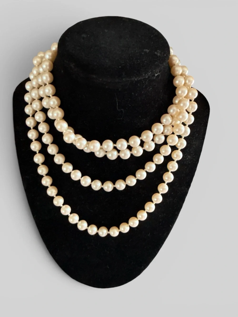 Vintage Faux Pearl Double Strand Necklace | 28” & 30” Lengths| Classic Elegant
